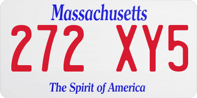 MA license plate 272XY5