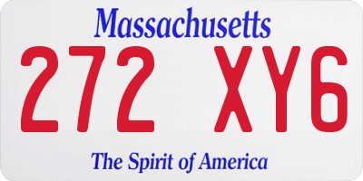 MA license plate 272XY6
