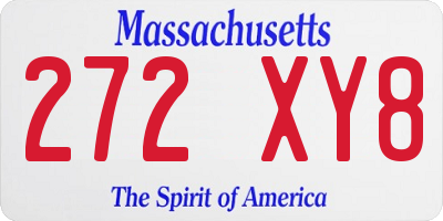MA license plate 272XY8
