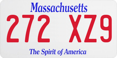 MA license plate 272XZ9