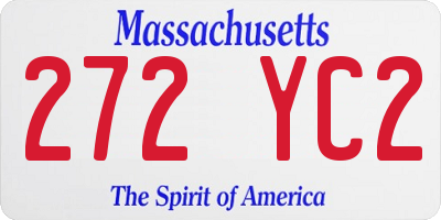 MA license plate 272YC2