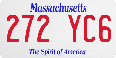MA license plate 272YC6