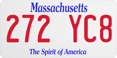 MA license plate 272YC8