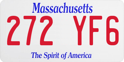 MA license plate 272YF6
