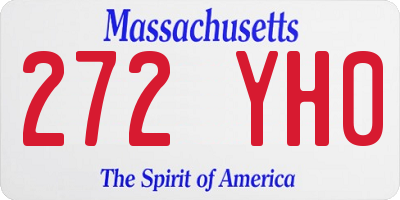 MA license plate 272YH0