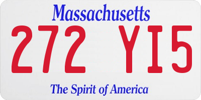 MA license plate 272YI5