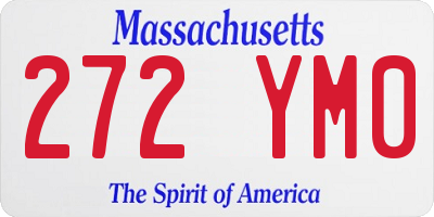 MA license plate 272YM0