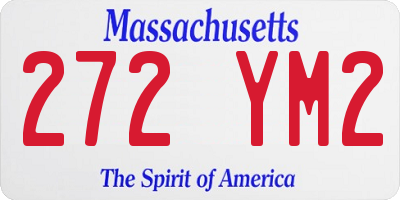 MA license plate 272YM2