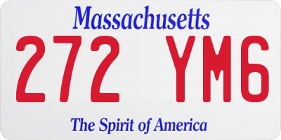 MA license plate 272YM6