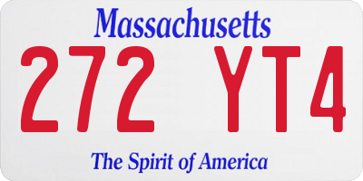 MA license plate 272YT4