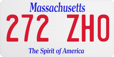 MA license plate 272ZH0