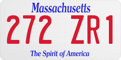 MA license plate 272ZR1