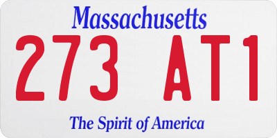 MA license plate 273AT1
