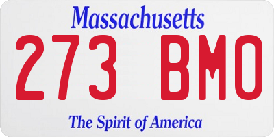 MA license plate 273BM0