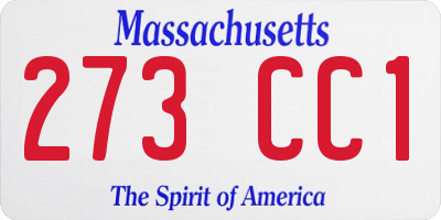 MA license plate 273CC1
