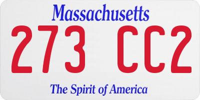 MA license plate 273CC2