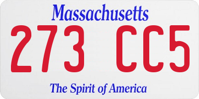 MA license plate 273CC5