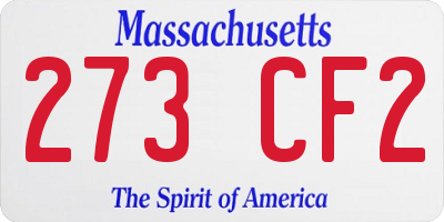 MA license plate 273CF2