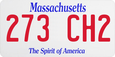 MA license plate 273CH2