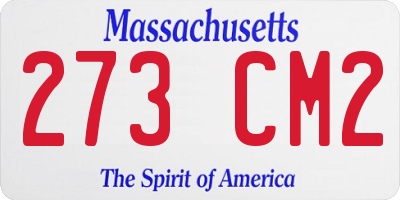 MA license plate 273CM2