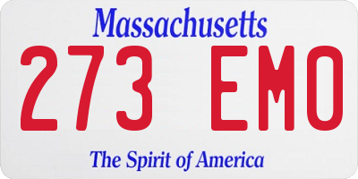 MA license plate 273EM0