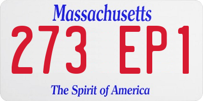 MA license plate 273EP1
