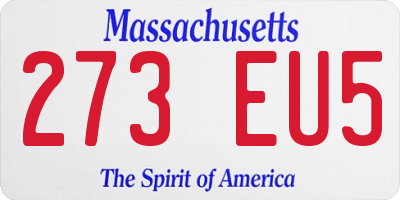 MA license plate 273EU5