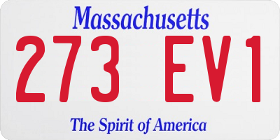 MA license plate 273EV1