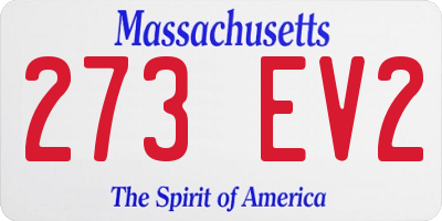 MA license plate 273EV2