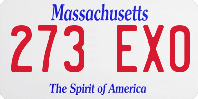 MA license plate 273EX0