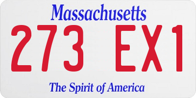MA license plate 273EX1
