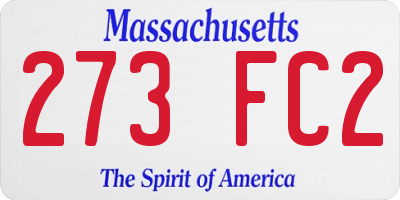 MA license plate 273FC2