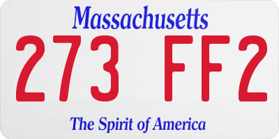MA license plate 273FF2