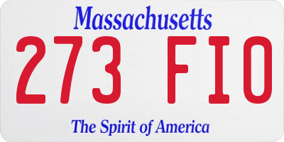 MA license plate 273FI0