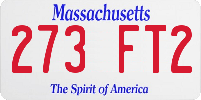 MA license plate 273FT2