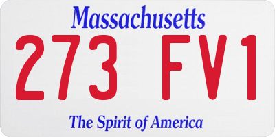 MA license plate 273FV1