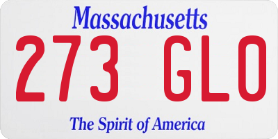 MA license plate 273GL0