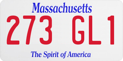 MA license plate 273GL1