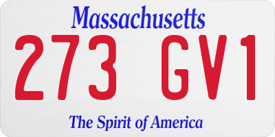 MA license plate 273GV1