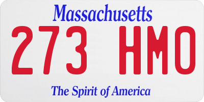 MA license plate 273HM0