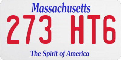 MA license plate 273HT6