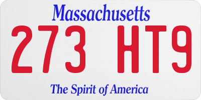 MA license plate 273HT9