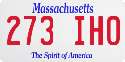 MA license plate 273IH0