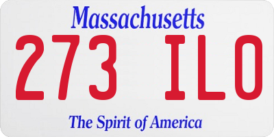 MA license plate 273IL0