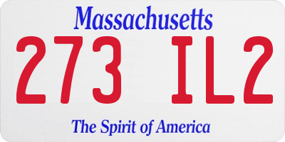 MA license plate 273IL2