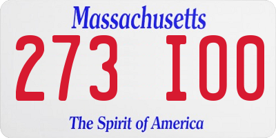 MA license plate 273IO0