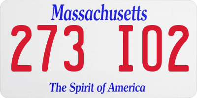 MA license plate 273IO2