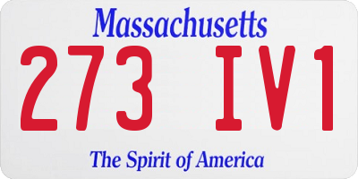 MA license plate 273IV1