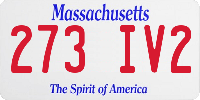 MA license plate 273IV2