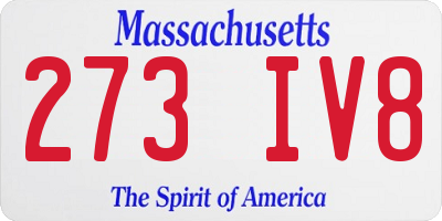 MA license plate 273IV8